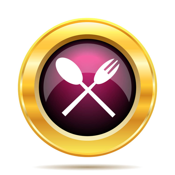 Tenedor y cuchara icono - Foto, Imagen