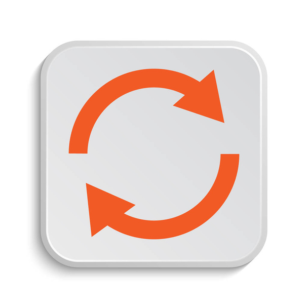 Reload two arrows icon. Internet button on white background - Photo, Image