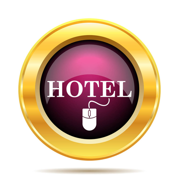 Icona dell'hotel. Pulsante Internet su sfondo bianco
 - Foto, immagini