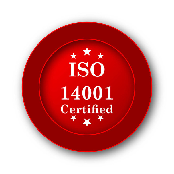ISO 14001 ikona. Internet tlačítko na bílém pozadí. - Fotografie, Obrázek