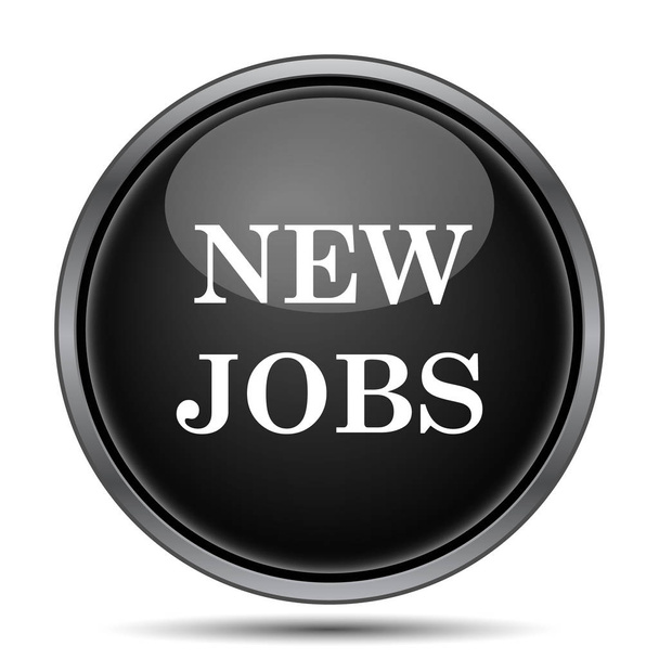 Neue Jobs. Internet-Taste auf weißem Hintergrund - Foto, Bild