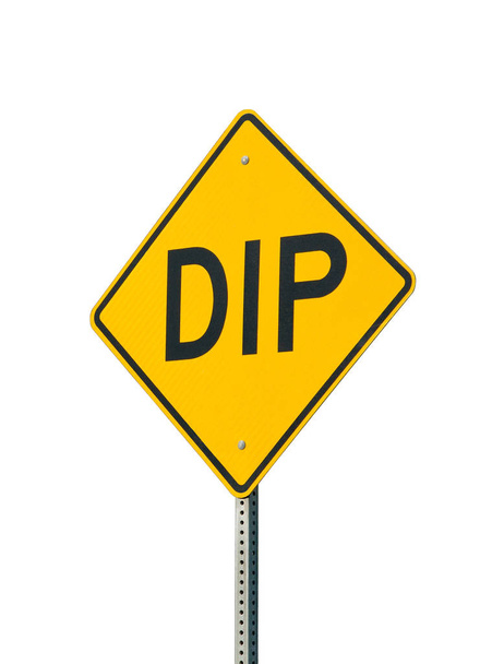 Dip Sign En Fondo Blanco, Formato Vertical
 - Foto, Imagen