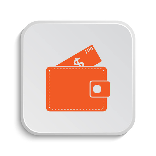 Wallet icon. Internet button on white background - Photo, Image