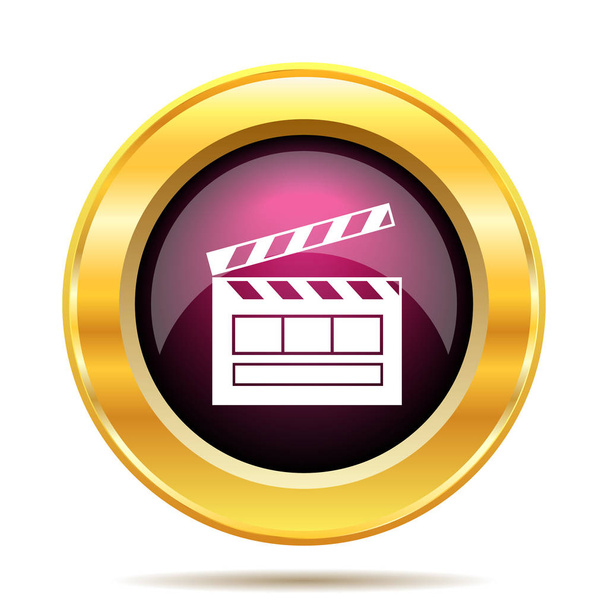 Movie icon. Internet button on white background - Photo, Image