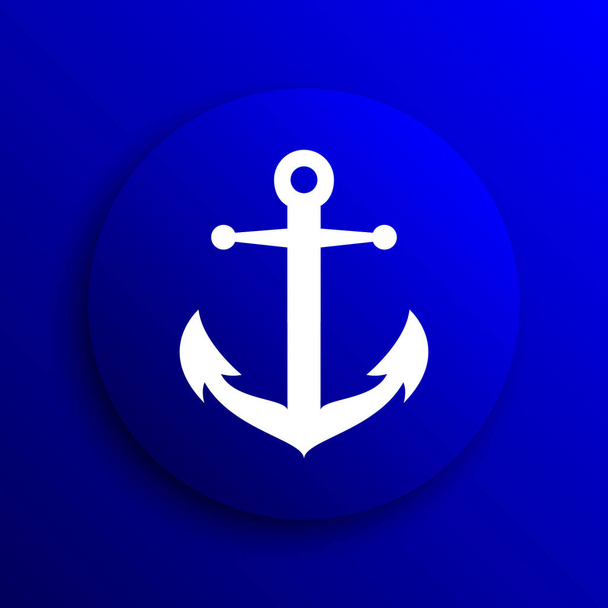 Icona di ancoraggio. Pulsante Internet su sfondo blu
 - Foto, immagini