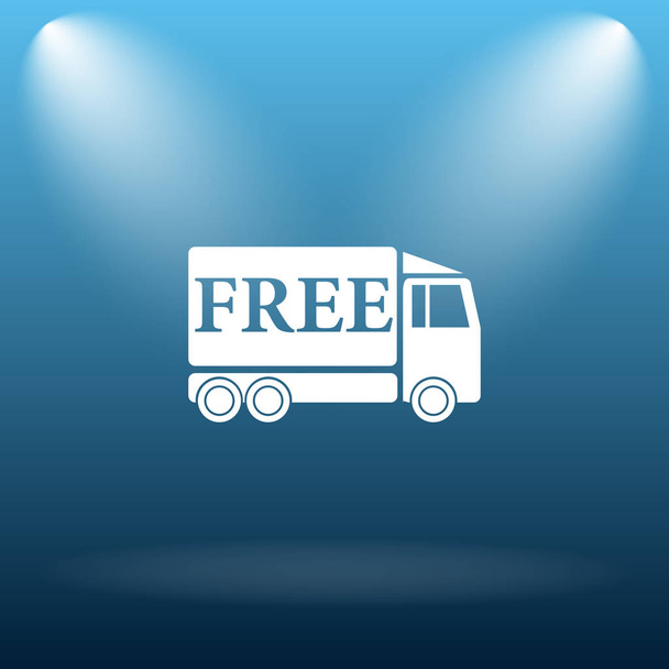 gratis levering vrachtwagen pictogram - Foto, afbeelding