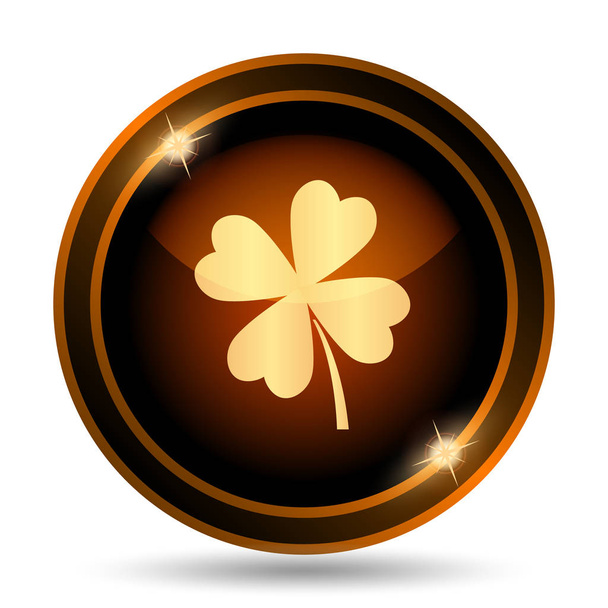 Clover icon. Internet button on white background - Photo, Image