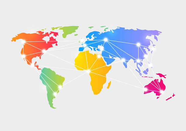 silhueta de mapa do mundo para seu projeto
 - Vetor, Imagem