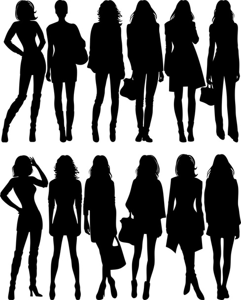 Fashion silhouette - Vector, Image