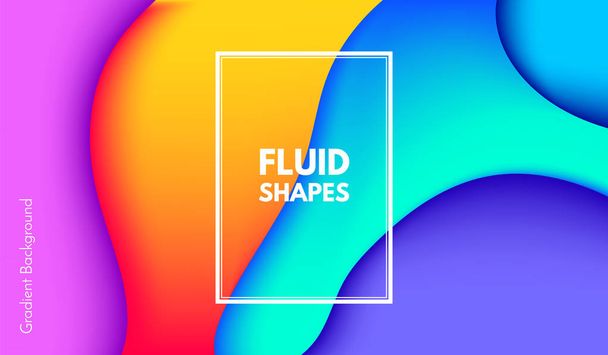 Abstract Wave Color Shapes with 3d Effect. - Vector, Image