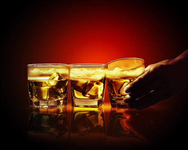 Three glasses of whiskey - Foto, Imagem