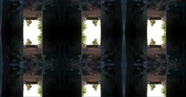 REVERSE TRAVELING IN OLD CONSTRUCTION KALEIDOSCOPE - Footage, Video
