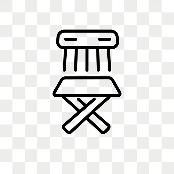 Szék vector icon elszigetelt átlátszó háttér, szék embléma koncepció - Vektor, kép