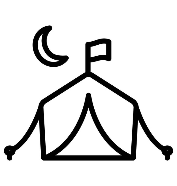 Tent Isolated Vector Icon - Vector, Image
