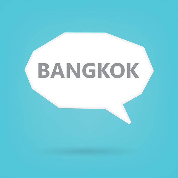 bangkok auf einer Sprechblasen-Vektorillustration - Vektor, Bild