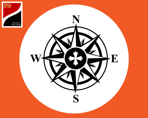 orientación de la brújula en el círculo con un signo
 - Vector, imagen