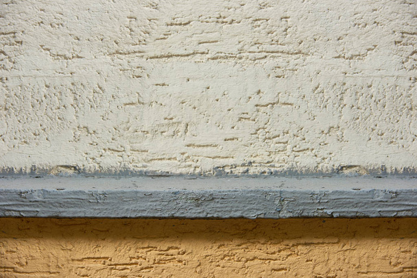 close-up view of white and brown concrete wall textured background - Foto, Imagem