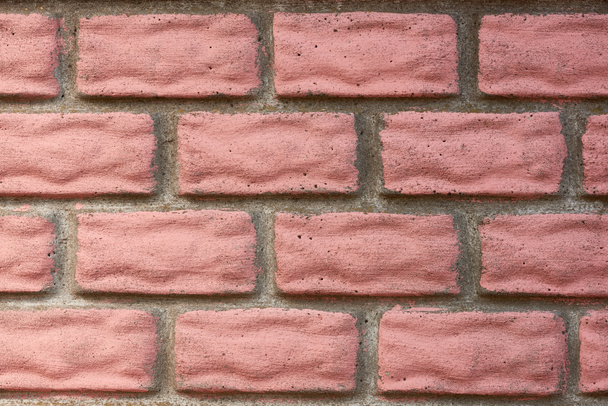 close-up view of old red weathered brick wall background      - Photo, Image