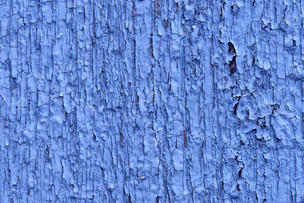 old blue weathered wooden texture, full frame background  - Фото, изображение