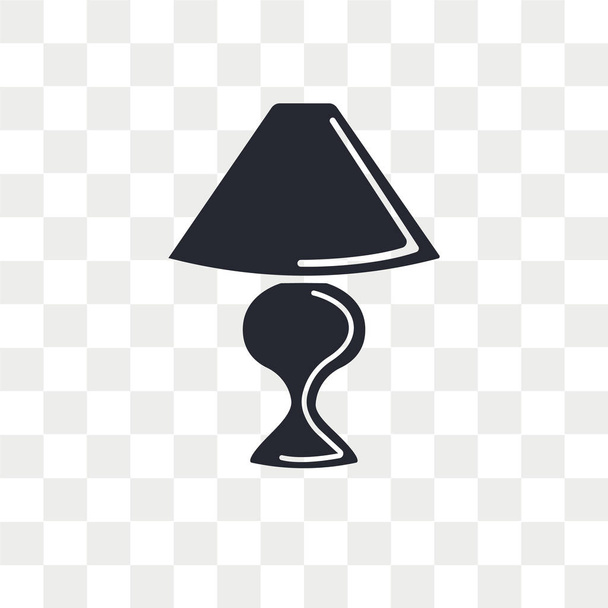 Stolní lampa vektorové ikony izolované na průhledné pozadí, stolní lampa logo koncepci - Vektor, obrázek