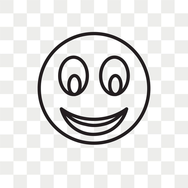 Счастливый вектор значок изолирован на прозрачном фоне, счастливая концепция логотипа
 - Вектор,изображение