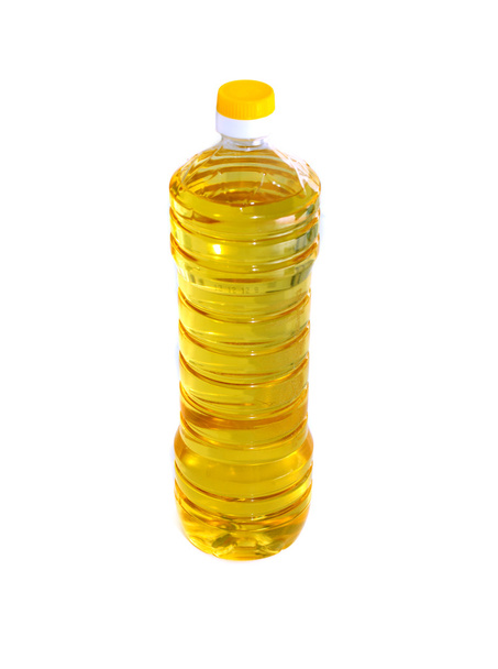 λάδι κίτρινου χρώματος σε πλαστικό μπουκάλι - Φωτογραφία, εικόνα