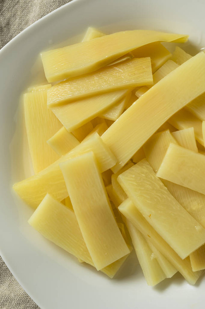 Raw Canned Bamboo Shoots on a Plate - Fotó, kép