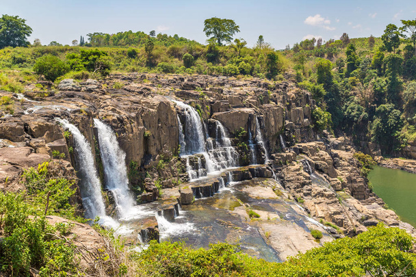 Pongour Waterfall near Dalat city, Vietnam in a summer day - Fotó, kép