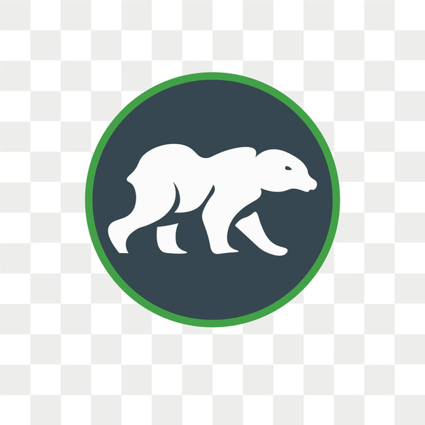 Polar bear vector icon isolated on transparent background, Polar bear logo concept - Vector, Image