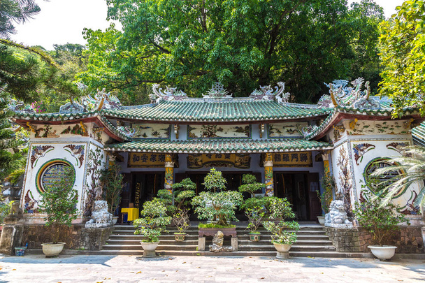 Buddhist temple at Marble mountains in Danang, Vietnam in a summer day - 写真・画像