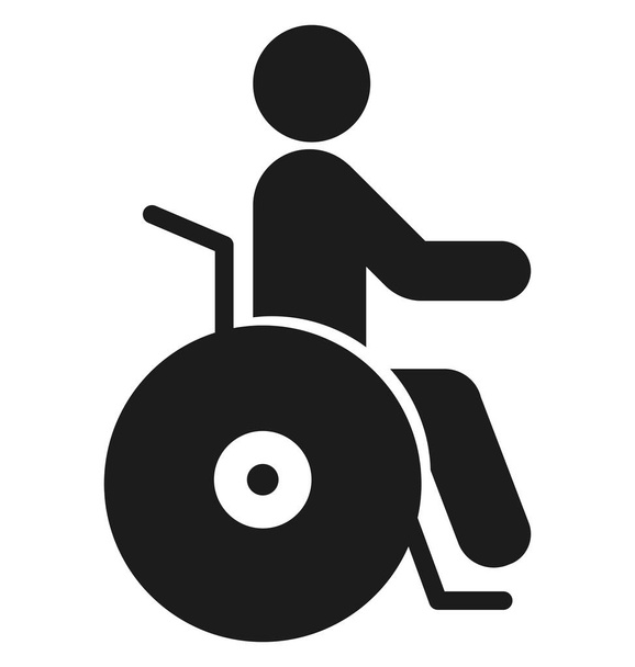 Handicap geïsoleerde Vector Icon gebruiken voor reizen en Tour projecten - Vector, afbeelding