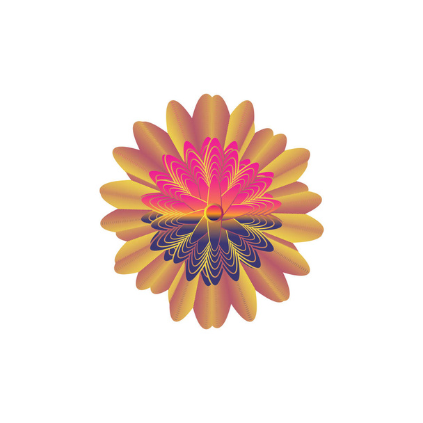 Gold Magic Flower - Vector, Image