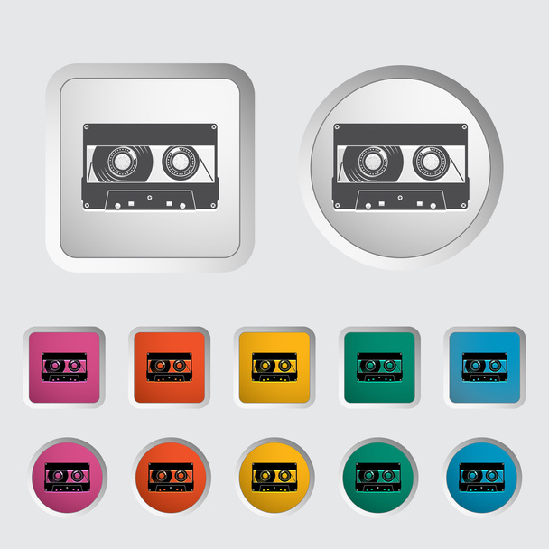 Audiocassette single icon. - ベクター画像