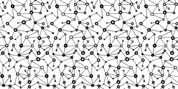Hand drawn doodle graphic pattern. Seamless texture. Ink Drawing. Hand made background. Vector illustration - Vector, Image