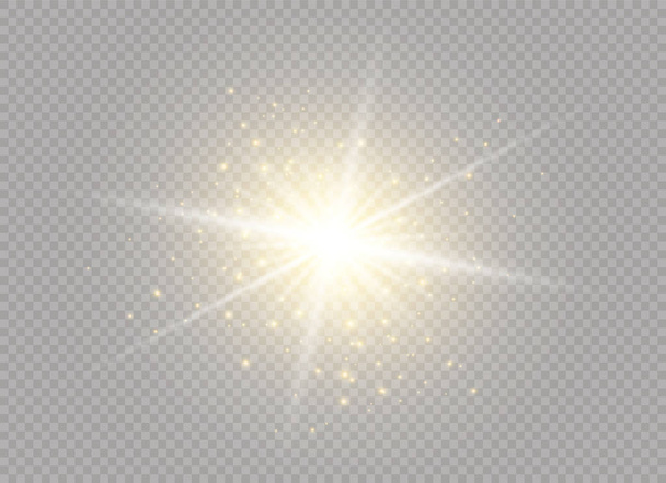Bílé zářící světlo - Vektor, obrázek
