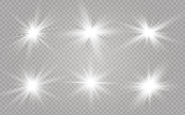 Beyaz parlayan ışık - Vektör, Görsel