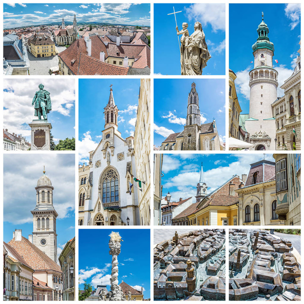 Meilleur de la ville de Sopron en Hongrie, Europe. Collage d'images de voyage
. - Photo, image