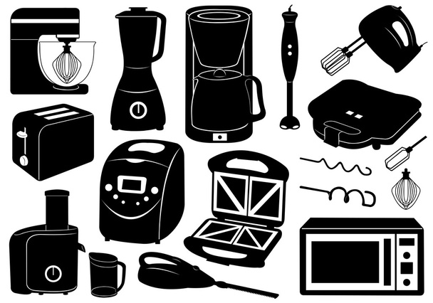 Set of kitchen appliances - Вектор,изображение