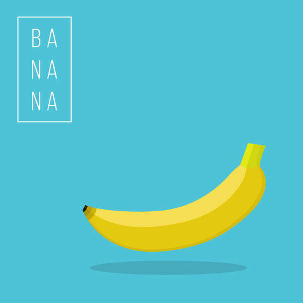 Banana vector illustration isolated on blue background. Banana icon vector eps10.  - Вектор,изображение
