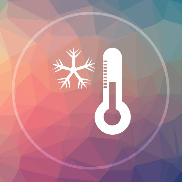 νιφάδα χιονιού με θερμόμετρο εικόνα - Φωτογραφία, εικόνα