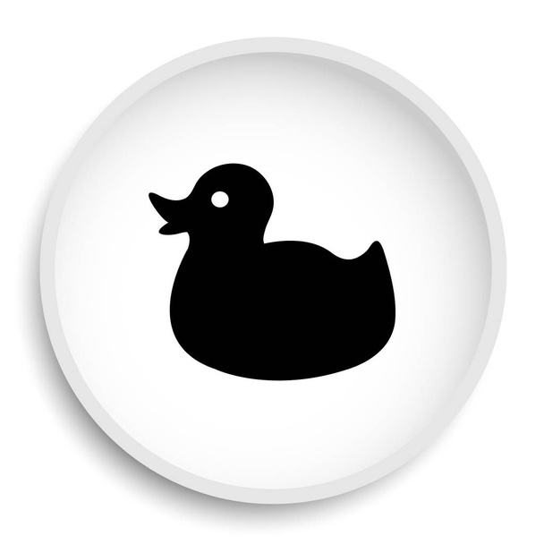 Icono del pato. Pato botón del sitio web sobre fondo blanco
. - Foto, Imagen