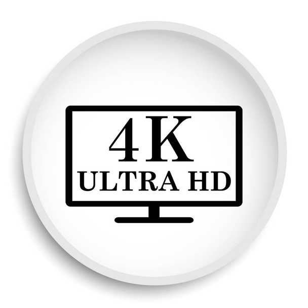 4K ultra HD icon. 4K ultra HD website button on white background.  - Photo, Image