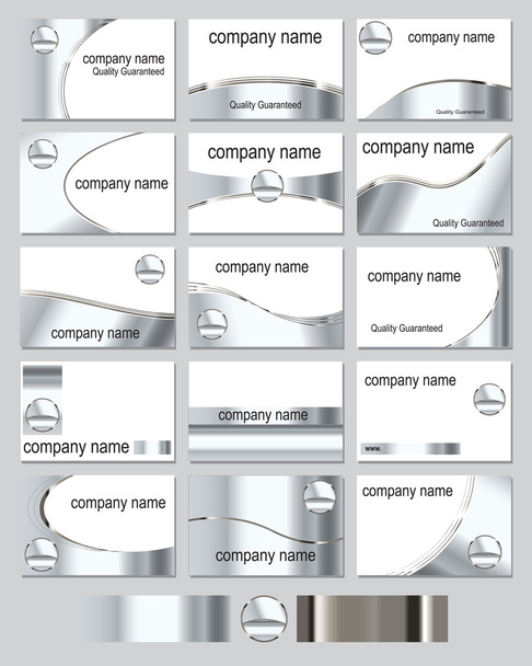Metallic business cards - Vector, imagen