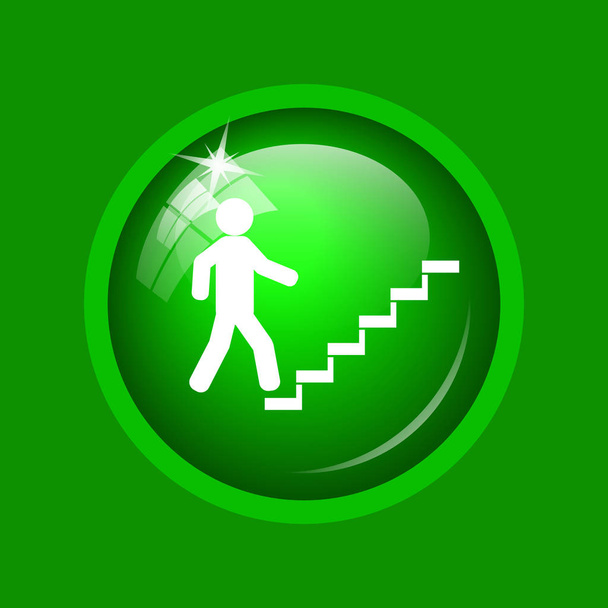 Zakenman op trappen - succes-pictogram - Foto, afbeelding