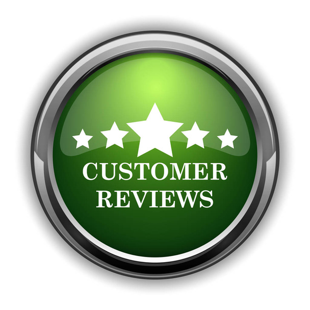 Kundenbewertungen Symbol. Kundenbewertungen Website-Taste auf weißem Hintergrund - Foto, Bild