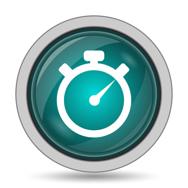 Timer-Symbol, Website-Taste auf weißem Hintergrund - Foto, Bild