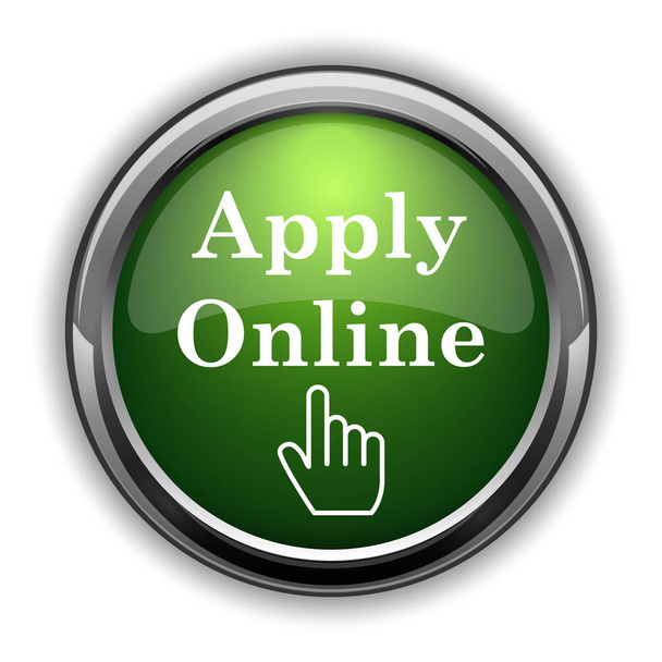 Apply online icon. Apply online website button on white background - Photo, Image