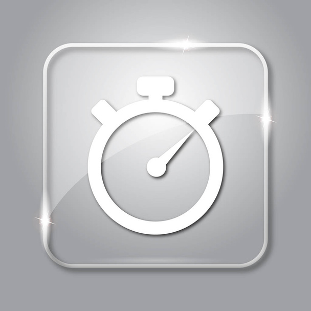 Icona del timer. Pulsante internet trasparente su sfondo grigio
 - Foto, immagini