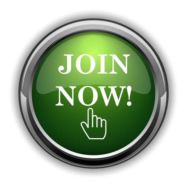 Join now icon. Join now website button on white background - Photo, Image
