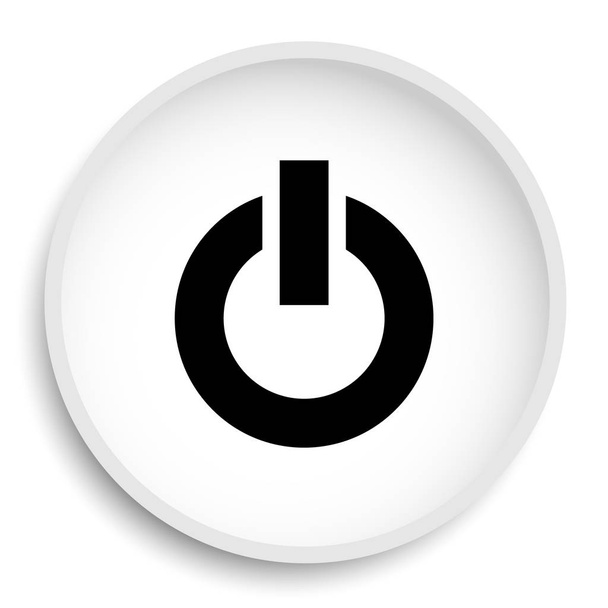 Power button icon. Power button website button on white background.    - Zdjęcie, obraz